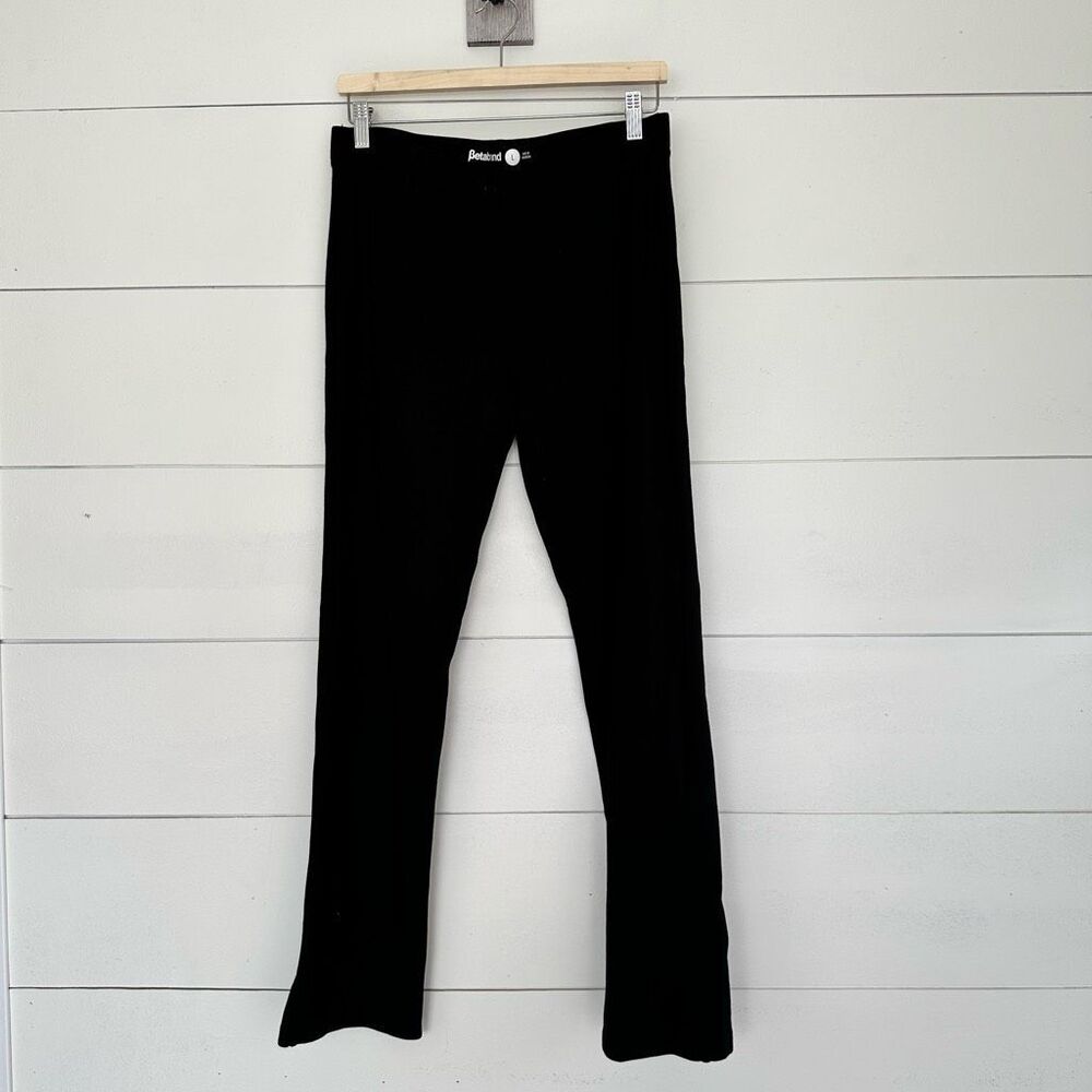 Betabrand Women’s Large Black Classic Dress Pant Yoga Pant Straight Leg